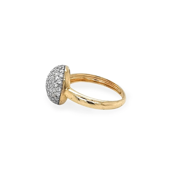 Gold Ring with Zircons