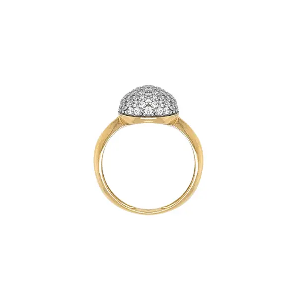 Gold Ring with Zircons