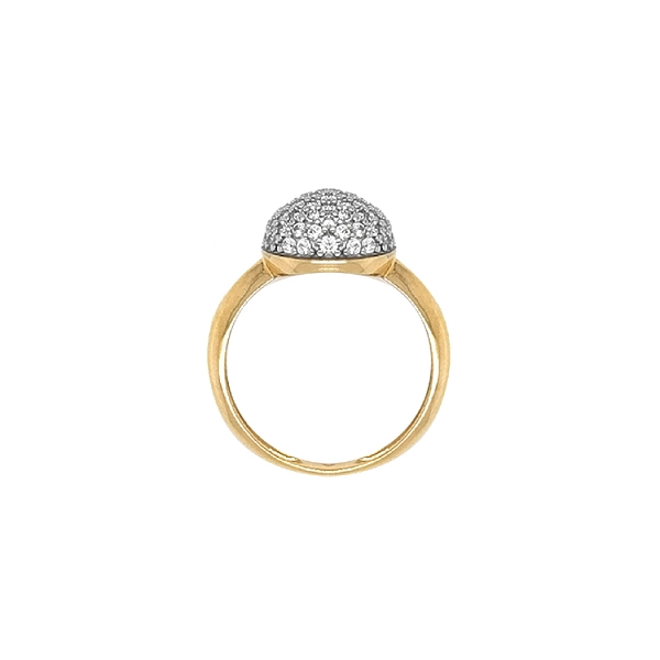 Gold Ring with Zircons