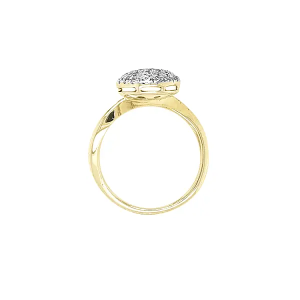 Gold Ring with Zircons