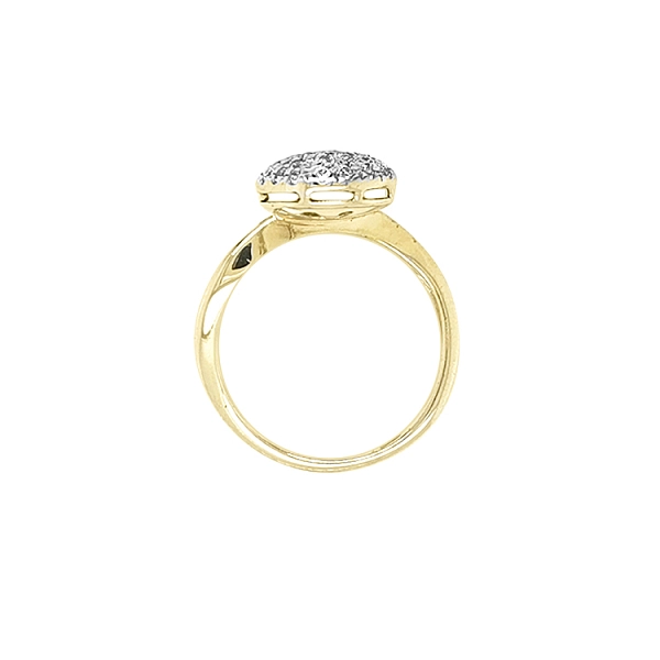 Gold Ring with Zircons