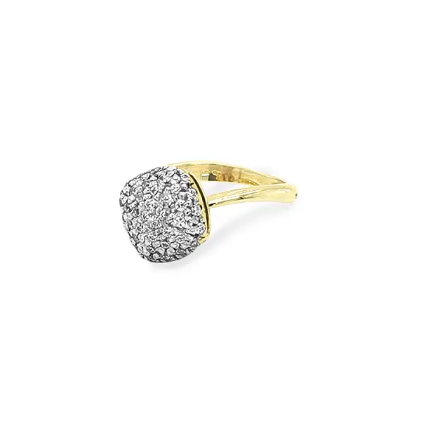 Gold Ring with Zircons