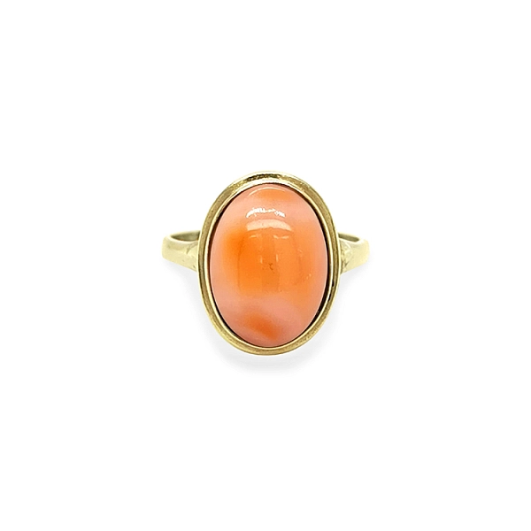 Gold Ring with Coral