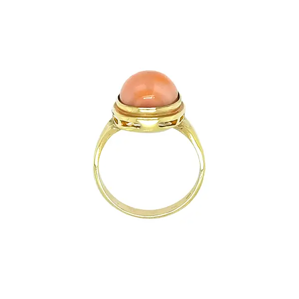 Gold Ring with Coral