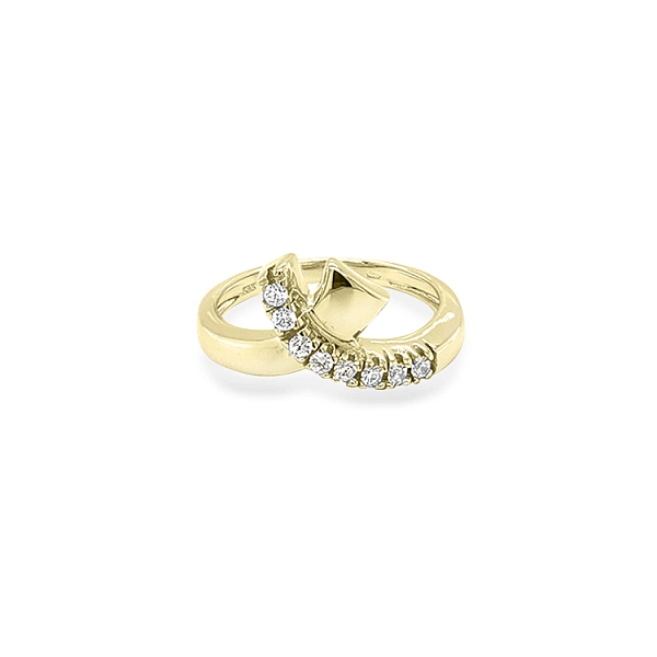 Gold Ring with Zircons