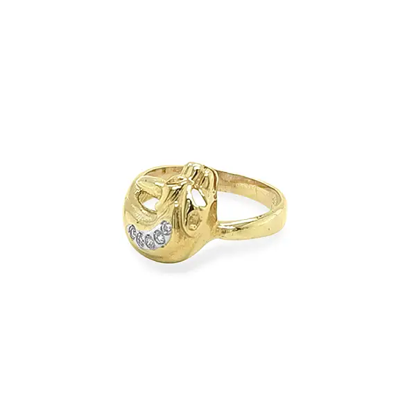 Gold Ring with Zircons