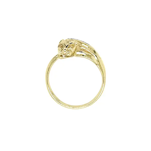 Gold Ring with Zircons