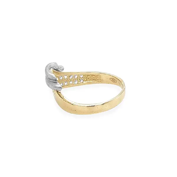 Gold Ring with Zircons