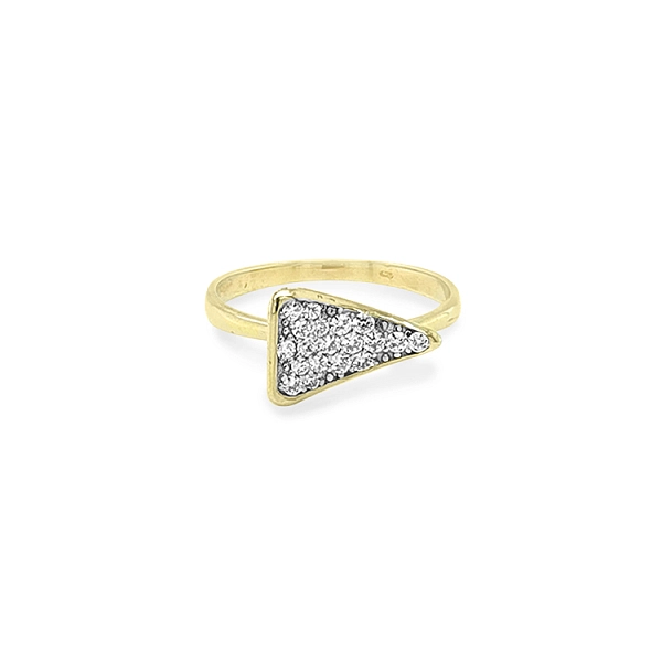 Gold Ring with Zircons