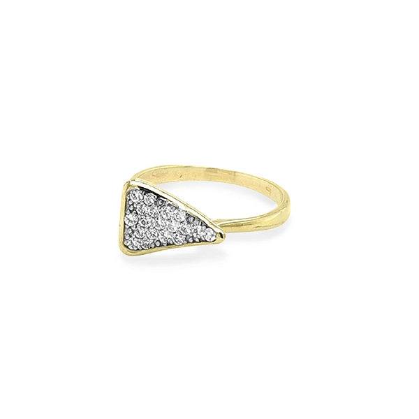 Gold Ring with Zircons