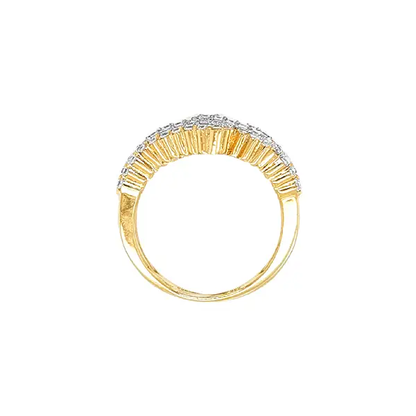 Gold Ring with Zircons