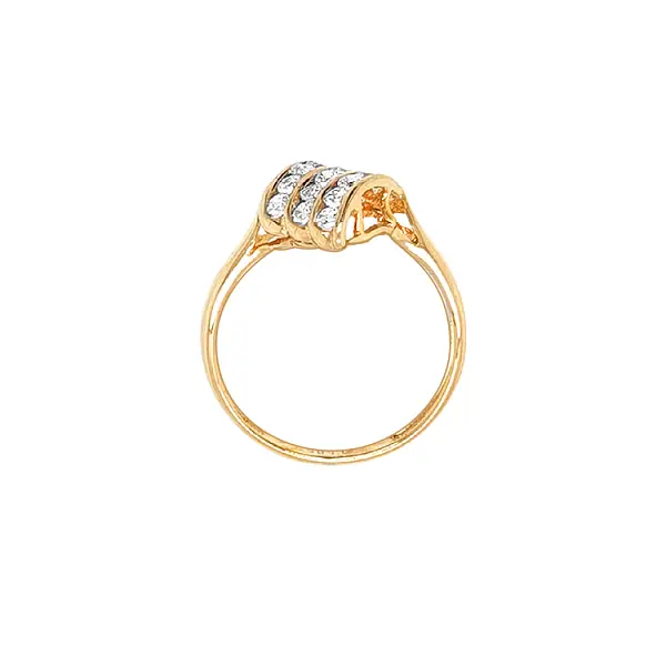 Gold Ring with Zircons