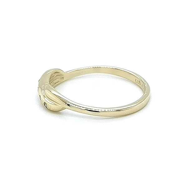 Gold Ring with Zircons