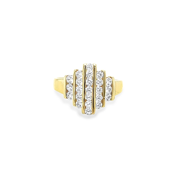 Gold Ring with Zircons