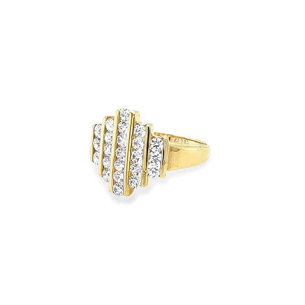Gold Ring with Zircons