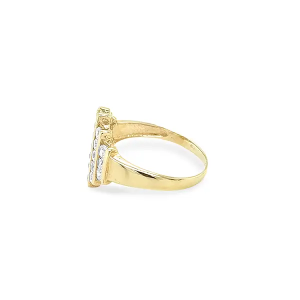 Gold Ring with Zircons