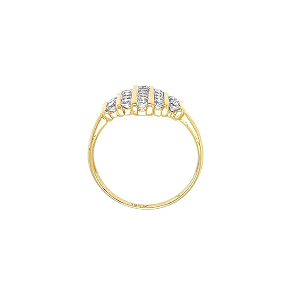 Gold Ring with Zircons