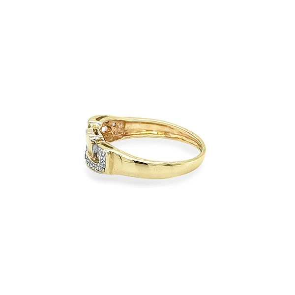 Gold Ring with Zircons