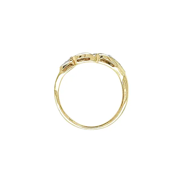 Gold Ring with Zircons