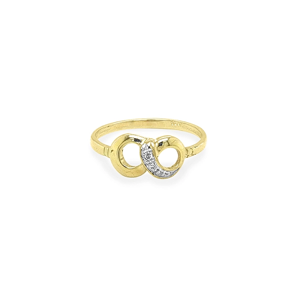 Gold Ring with Zircons