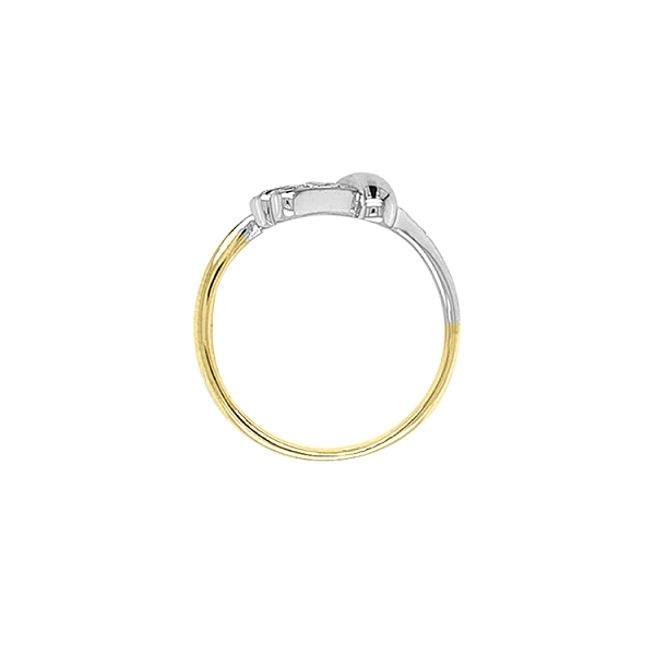 Gold Ring with Zircones made of Combined Gold