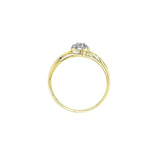 Ring with Zirconias in Gold Combination