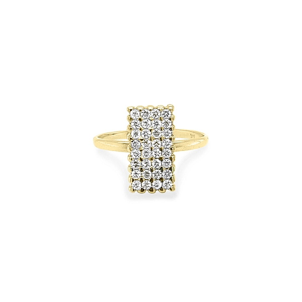 Gold Ring with Zircons