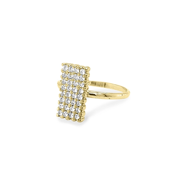 Gold Ring with Zircons