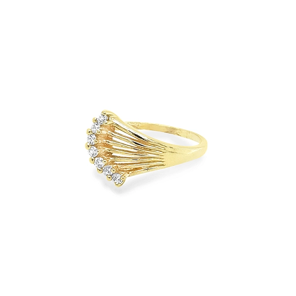 Gold Ring with Zircons