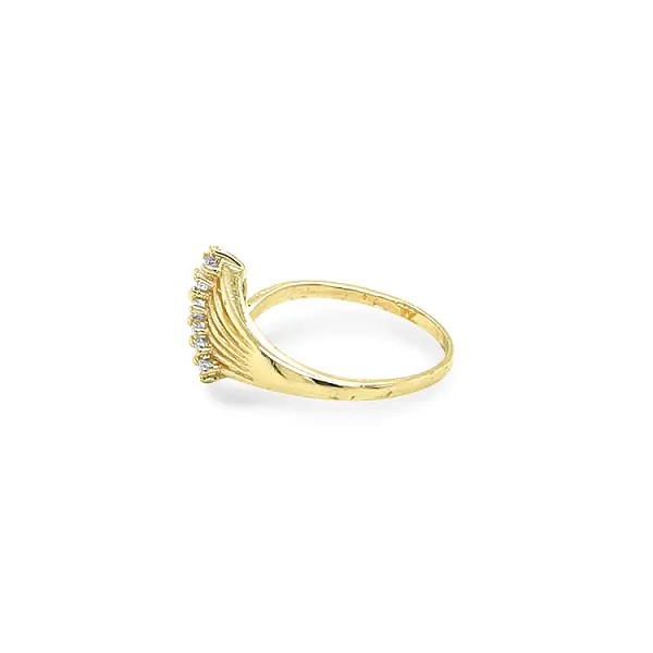 Gold Ring with Zircons