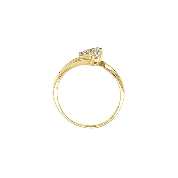 Gold Ring with Zircons