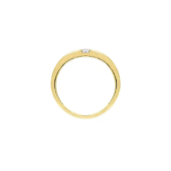 Gold Ring with Zircones made of Combined Gold