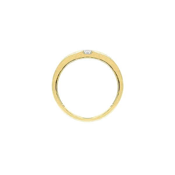 Gold Ring with Zircones made of Combined Gold