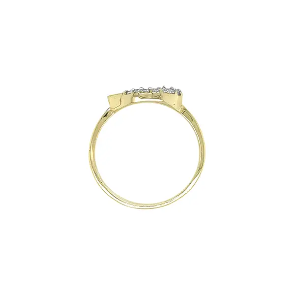 Gold Ring with Zircons