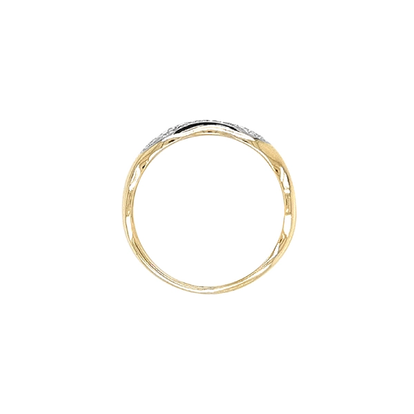 Gold Ring with Zircons