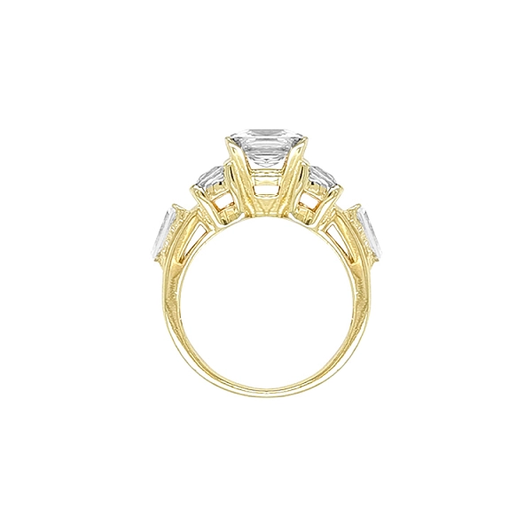 Gold Ring with Zircons