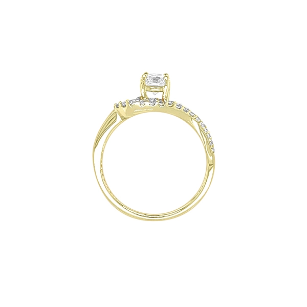 Gold Ring with Zircons