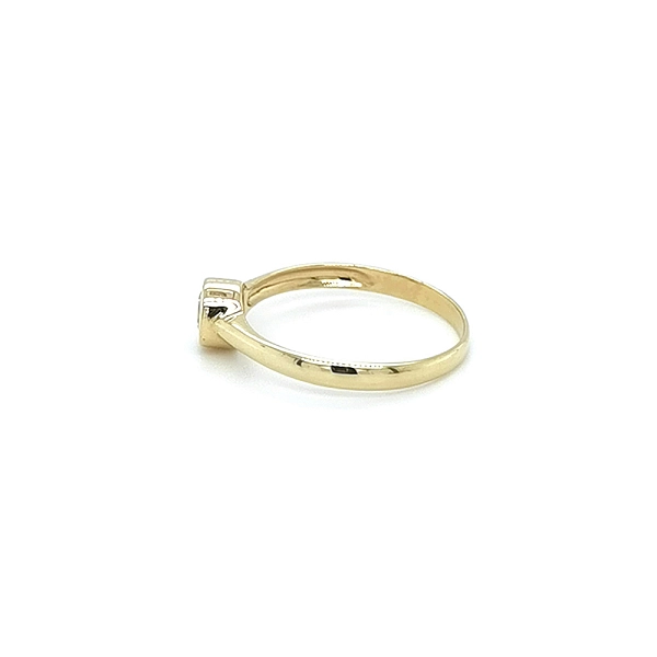 Gold Engagement Ring with Zircon