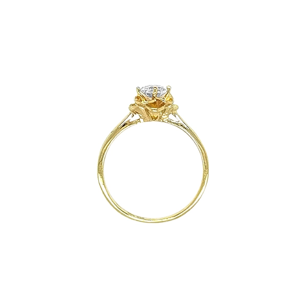 Gold Ring with Zircon