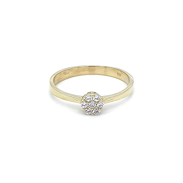 Gold Ring with Zircons
