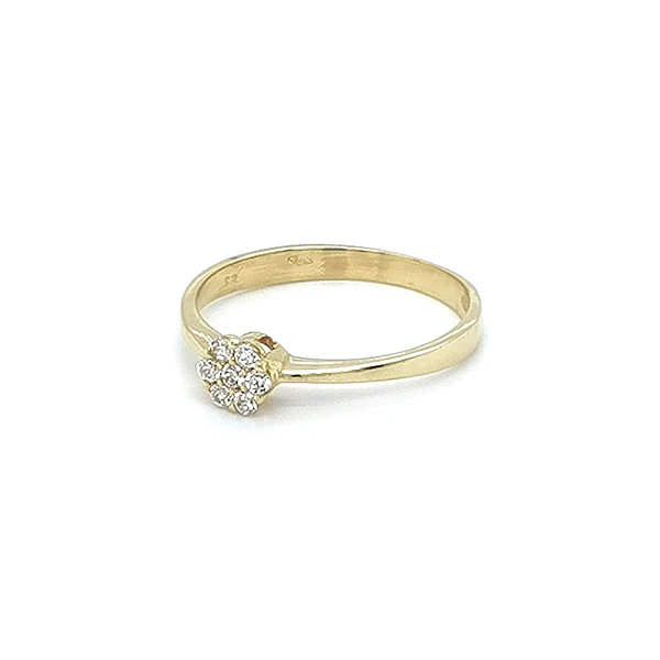 Gold Ring with Zircons