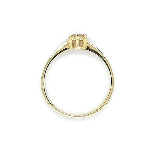 Gold Ring with Zircons