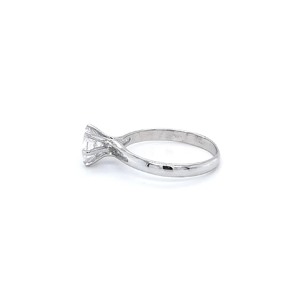 Engagement Ring with White Gold Zircon
