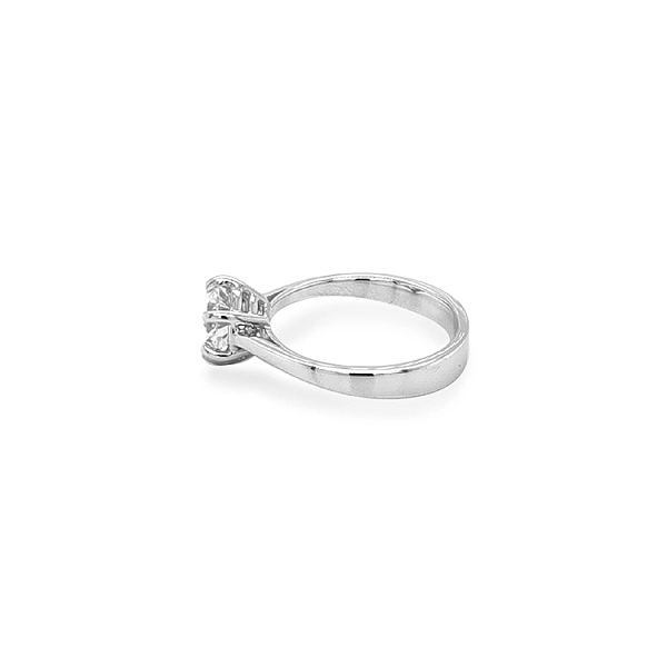 Gold Engagement Ring with Zircon