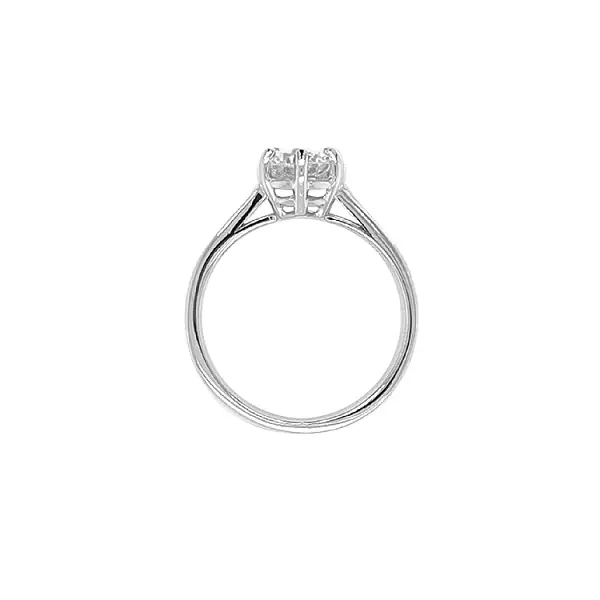 Gold Engagement Ring with Zircon