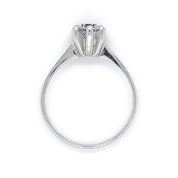 Engagement Ring with White Gold Zircon