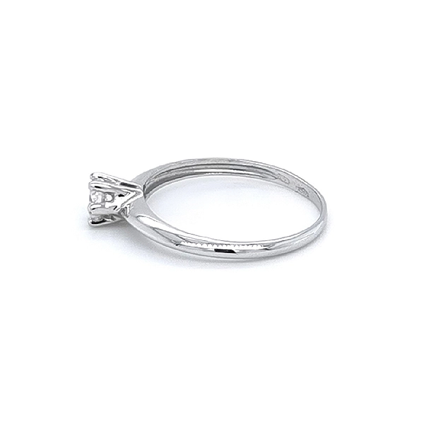 Engagement Ring with White Gold Zircon