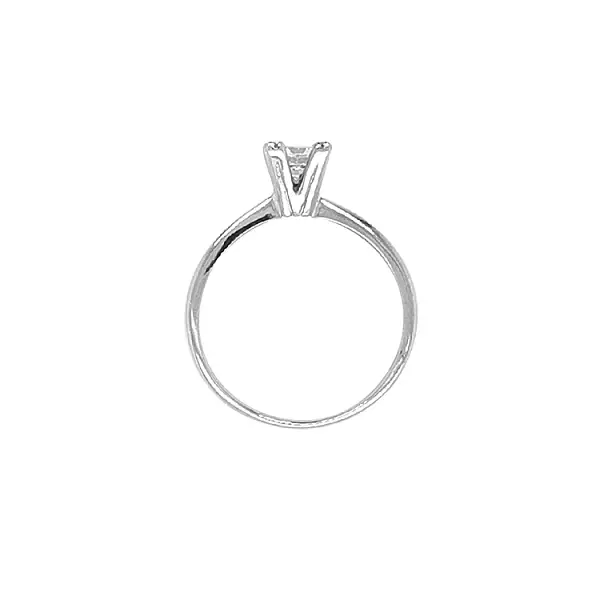 Gold Engagement Ring with Zircones