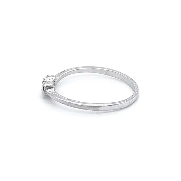 Ring with White Gold Zircons