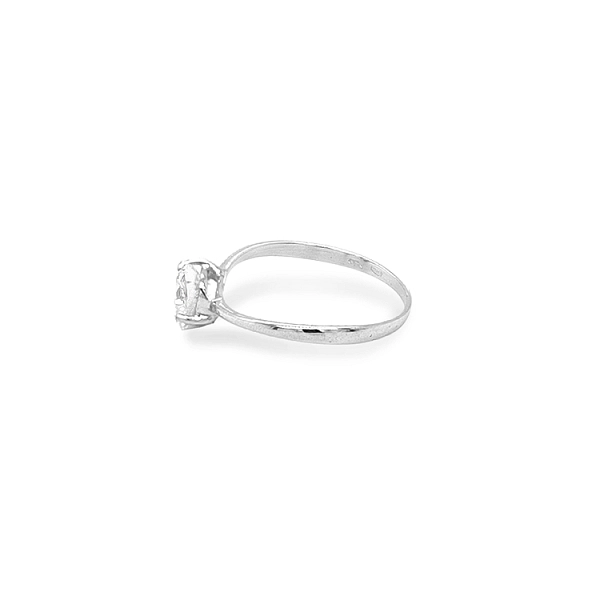 Gold Engagement Ring with Zircon